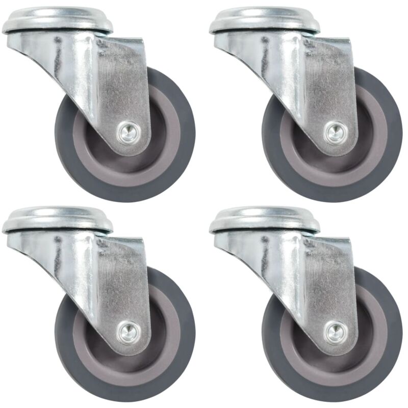 

vidaXL Ruedas giratorias con agujero pasador 4 unidades 50 mm