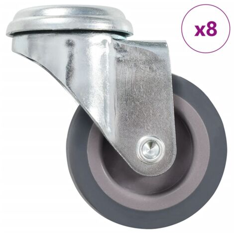 Ruedas giratorias con agujero pasador 8 unidades 50 mm vidaXL
