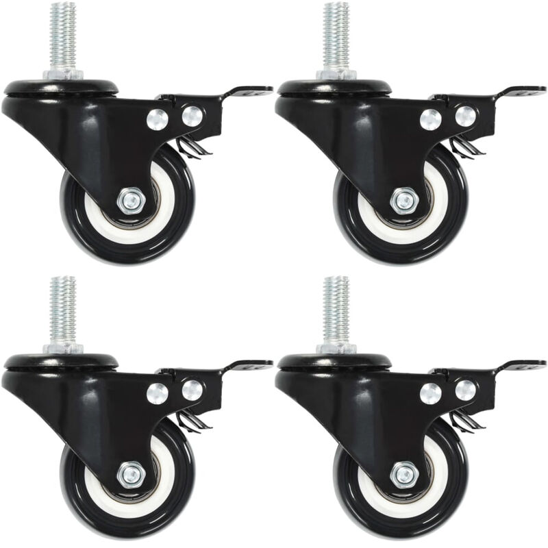 

Ruedas giratorias con frenos 12 unidades 50 mm