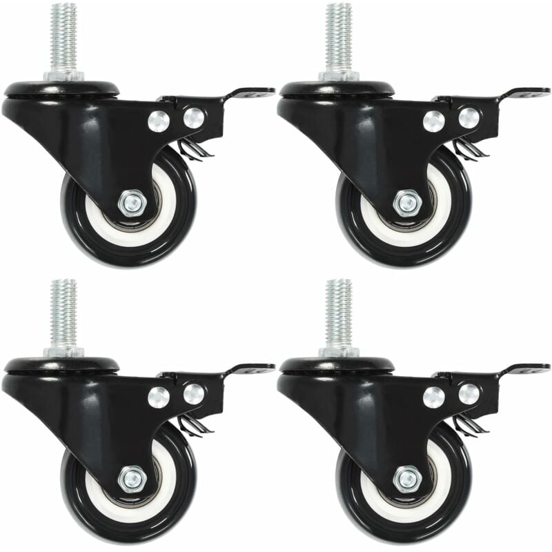 

Ruedas giratorias con frenos 24 unidades 50 mm