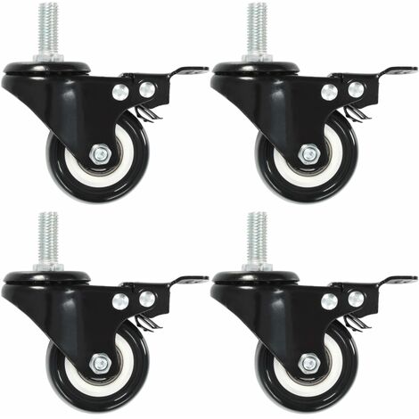 Ruedas giratorias con frenos 4 unidades 50 mm