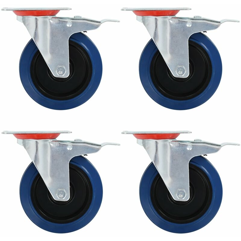 

vidaXL Ruedas giratorias 12 unidades 125 mm