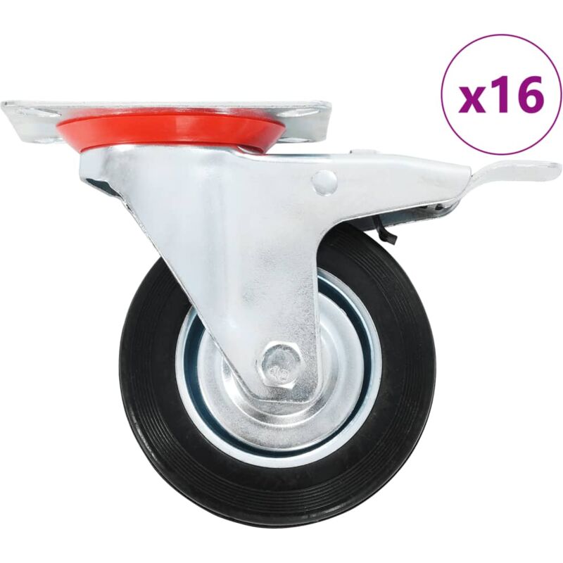 

vidaXL Ruedas giratorias 16 unidades 100 mm