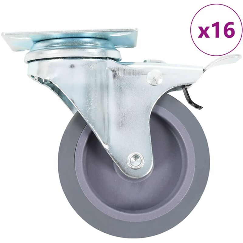

vidaXL Ruedas giratorias 16 unidades 75 mm