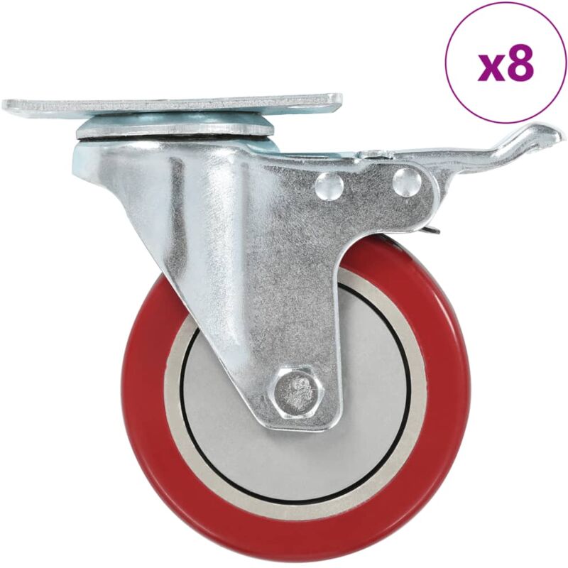 

vidaXL Ruedas giratorias 8 unidades 100 mm