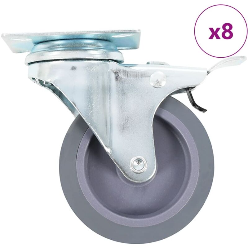 

vidaXL Ruedas giratorias 8 unidades 75 mm