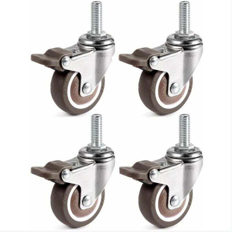 Image of Aiperq - ruedas giratorias de 25 mm, M6 x 15 mm, para muebles con ruedas para carritos.