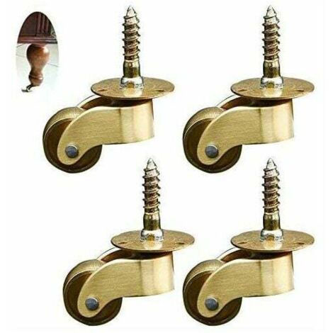 ruedas giratorias de latón para muebles, ruedas de transporte, ruedas silenciosas para muebles, electrodomésticos y equipos, ruedas pequeñas.