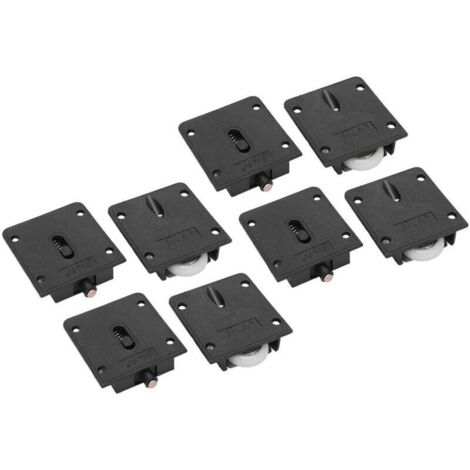 Ruedas giratorias de nailon para muebles – 4 pares (8 ruedas) silenciosas, duraderas y fáciles de instalar en armarios, alacenas o puertas correderas.