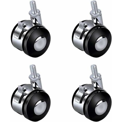 Ruedas giratorias universales de 4 piezas, reemplazo de ruedas para muebles con ruedas, ruedas para muebles con ruedas de aleación, con función de freno, ruedas para sillas para oficina/escuela, 2 pul