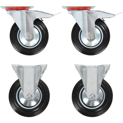 Ruedas giratorias y fijas 4 unidades 160 mm vidaXL