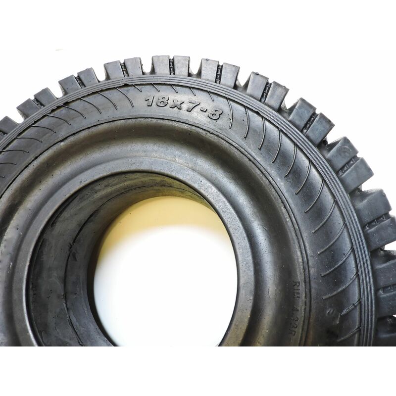 

Ruedas Macizas | 18x7-8 - Llanta partida - Negro