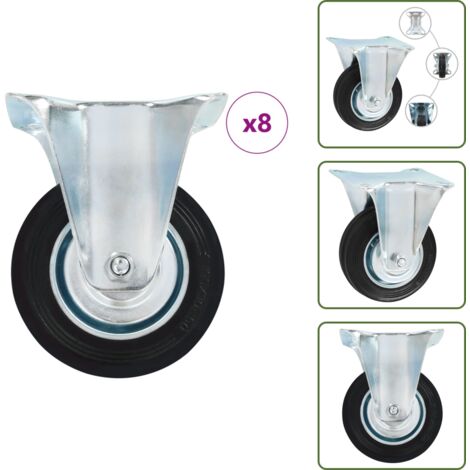 Ruedas para bancos - vidaXL Ruedas fijas 8 unidades 100 mm - Ruedas para mesas