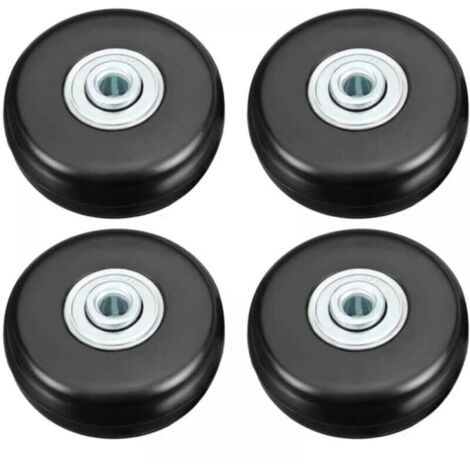 Ruedas para equipaje, resistentes y duraderas, de 50 mm, de goma, silenciosas y giratorias, para maletas, mochilas y viajes.