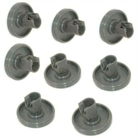 Ruedas para lavavajillas (8 ruedas para cesta inferior) - Faure, Zanussi, AEG, Electrolux, Ikea (diámetro de 25 mm)