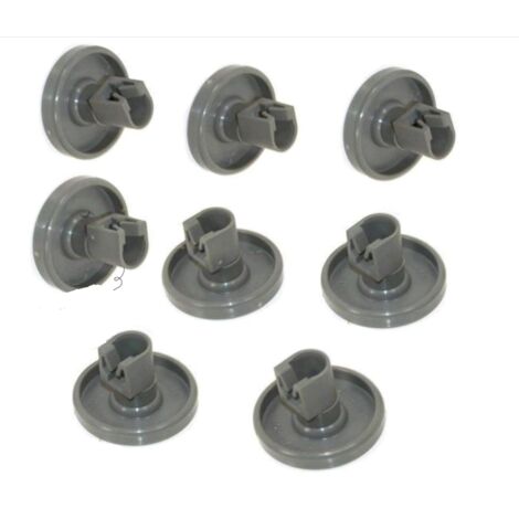 Ruedas para lavavajillas para cesta inferior - Compatible con Privileg, Faure, AEG, Electrolux, Zanussi... Juego completo de 8 ruedas