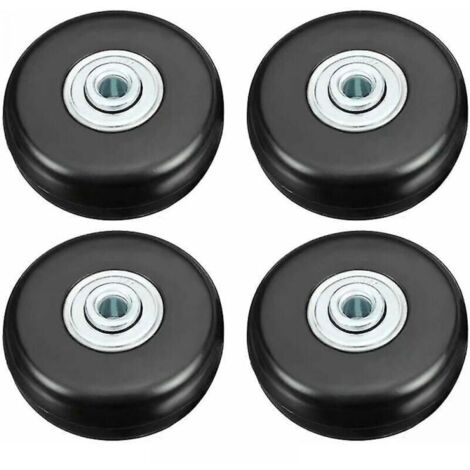 Ruedas para maletas, ruedas para reparación de maletas de equipaje, resistentes, de 50 mm, silenciosas, de goma, universales, giratorias, de repuesto, para transporte, 4 unidades