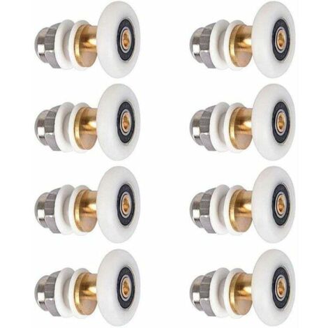 Ruedas para mampara de ducha, 8 unidades, 25 mm