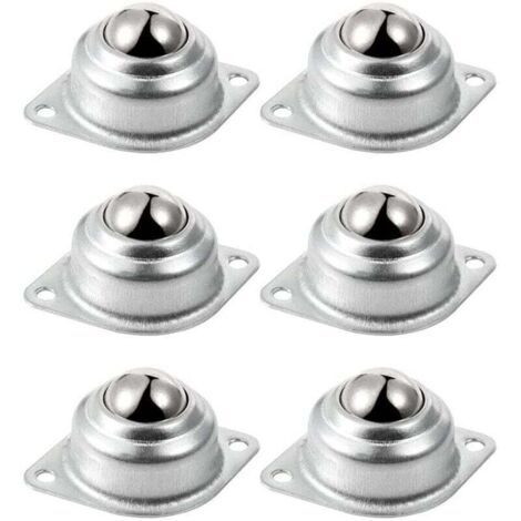 ruedas para muebles de 25 mm con bola de transferencia universal, carga de 35 kg.
