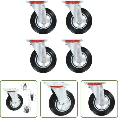 Ruedas para muebles -  Ruedas giratorias 4 unidades 160 mm