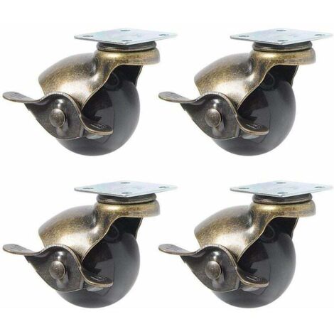 ruedas para patas de muebles (1,5 pulgadas (40 mm) - con freno)