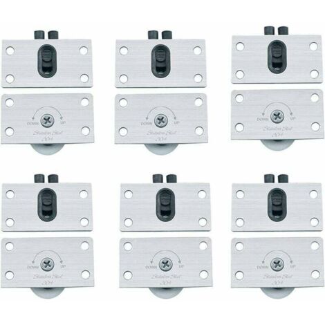 Ruedas para puertas corredizas, 6 pares de ruedas para muebles, ruedas deslizantes, ruedas, armarios con ruedas para muebles, ruedas deslizantes, ruedas deslizantes, ruedas para armarios, acero inoxid