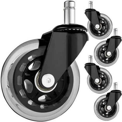 Ruedas para silla de oficina - 5 uds. Malatec 22077