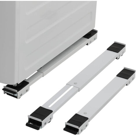Ruedas resistentes para electrodomésticos, soporte extensible para lavadora, ruedas para muebles, color blanco, 2 unidades.