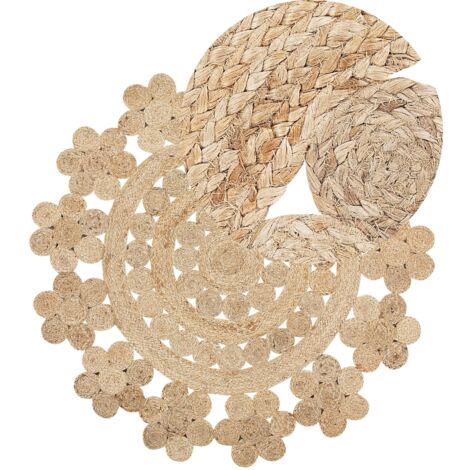 Rug BIRECIK Beige ø 120 cm Jute