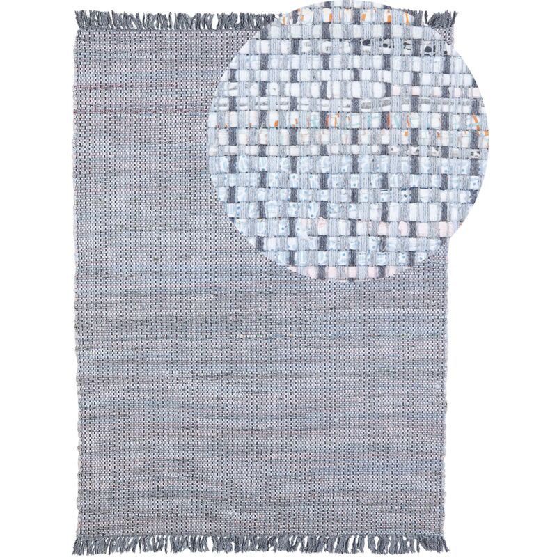 Beliani Rug Besni Grey 160 X 230 Cm Cotton