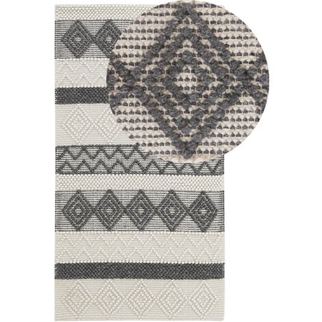 Rug DAVUTLAR Light Beige 80 x 150 cm Wool