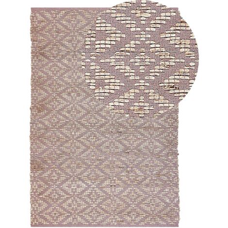 Rug GERZE Pink 140 x 200 cm Cotton