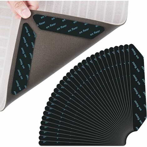 Rug Grippers,30pcs Anti Curling Carpet Grippers Corner Anti Slip Carpet Under Carpet Non Slip Carpet Grippers Self-Adhesive, for Kitchen/Bathroom/Office