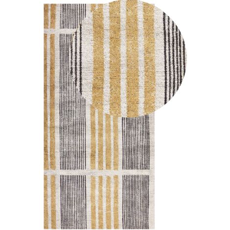 Rug KATRA Beige 80 x 150 cm Cotton