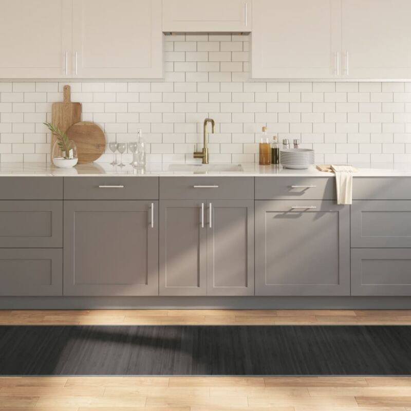Rug Rectangular Grey70x300 Cm Bamboo Vidaxl
