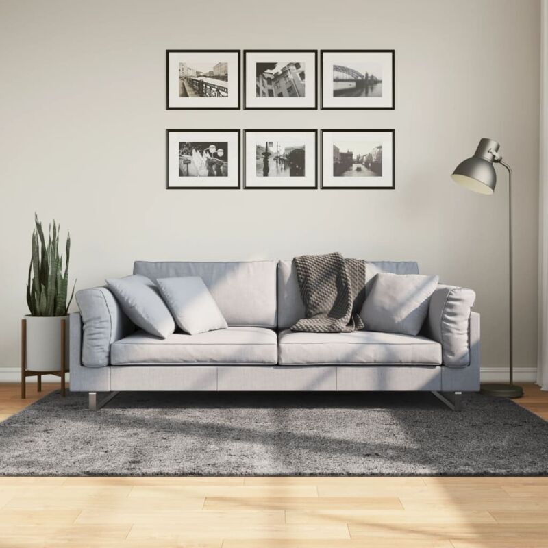 Vidaxl - Rug Huarte Short Pile Soft And Washable Anthracite 140x200 Cm