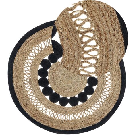 Rug YOZGAT Beige ø 120 cm Jute