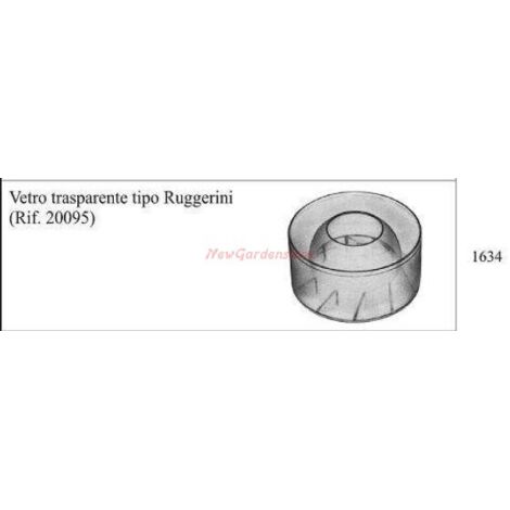 RUGGERINI verre clair pour tracteur à pied 1634