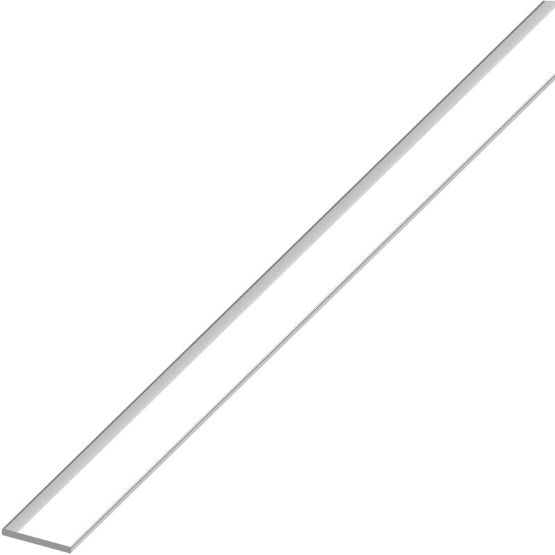 Ruk Chrome pre-punched anodised aluminium Flat Bar 1m x 20 x 2m - Grey