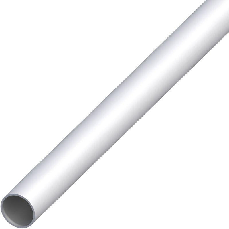 RUK Silver anodised aluminiumRegular Round Tube 1m x 12 x 1m - Grey