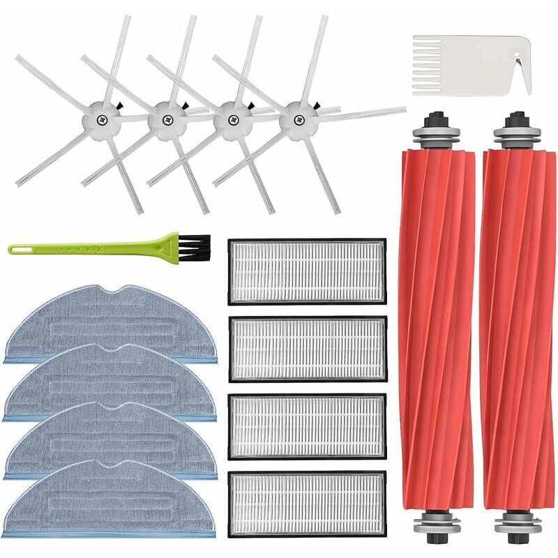 Trimec - rukhool 6pcs Serpillière pour Roborock S7 S7 Plus S7 Max Pièces de Rechange Accessoires pour Roborock S7 T7s T7s Plus Robot Aspirateur Kit 3