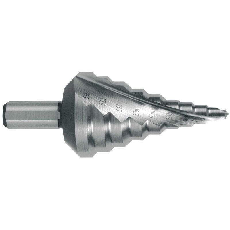 

RUKO 101091 - Broca escalonada HSS sistema métrico. Agujeros previos a roscar DIN/EN 60423 Ø 5,3-38,5 mm (11 pasos)
