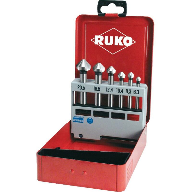 Ruko - 102152 Kit svasatori conici 6 parti 6.3 mm