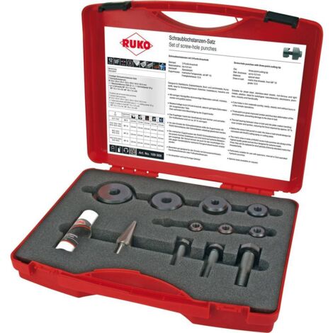 RUKO 109008 Kit punzoni per lamiere