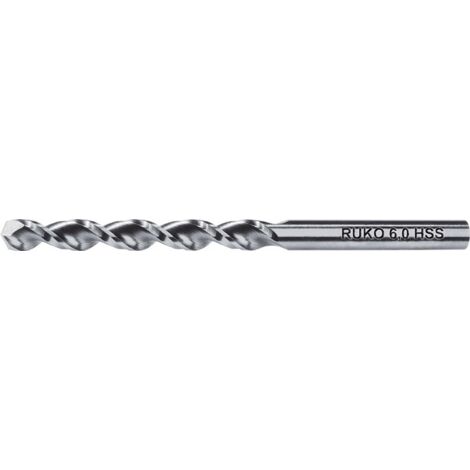 RUKO 10x Foret spiralé DIN 338 TL 3000 HSS Ø 5 mm 258050