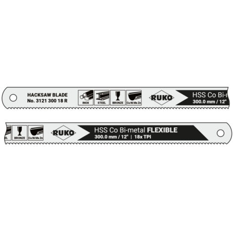 RUKO 10x Handsägeblatt HSS-Co Bihart - 312130024R