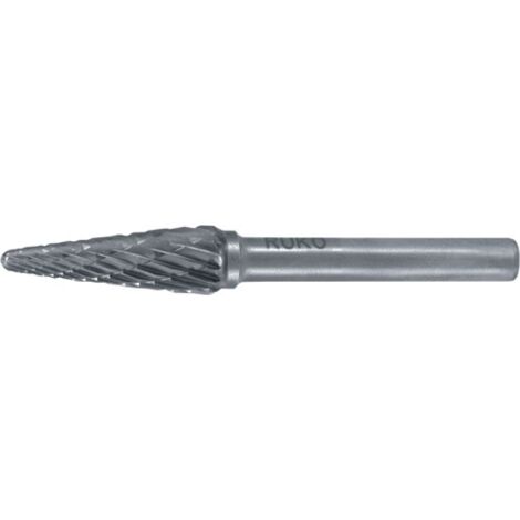 RUKO 116233 Frässtift Hartmetall Kegel 6 mm Arbeits-Länge 18 mm Schaftdurchmesser 6 mm