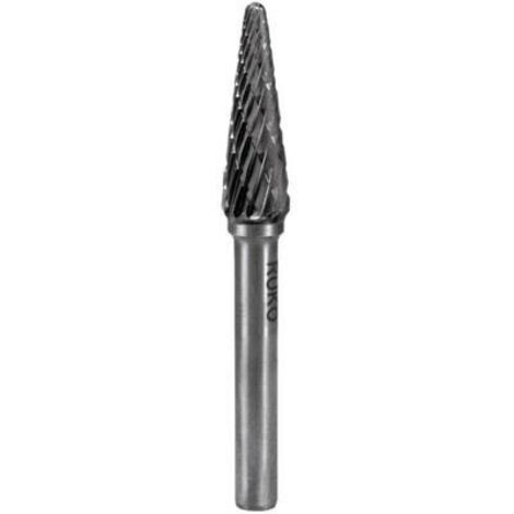 RUKO 116236 Punta fresatrice Metallo temprato Cono 12 mm Lunghezza operativa 32 mm Diametro albero 6 mm