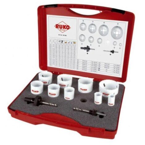 RUKO 126301 JUEGO DE 8 CORONAS PERFORADORAS HSS-CO 8 PARA FONTANERÍA TIPO PK1