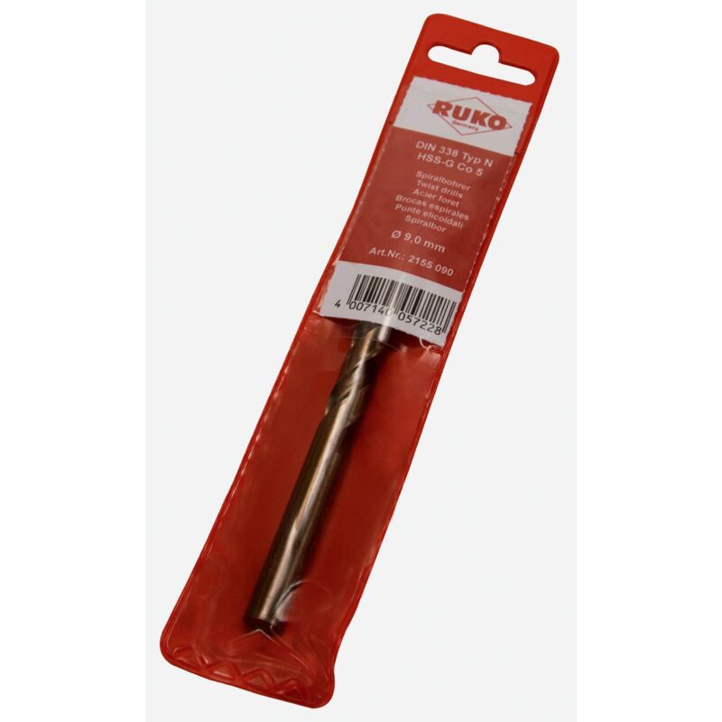 Ruko - 2155085 - Broca HSS-Co 5 Cobalto rectificadas con autocentrado (ø 8,5 mm)